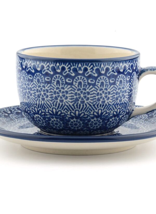 "Cup and saucer 230 ml -  Lace" - Image 2