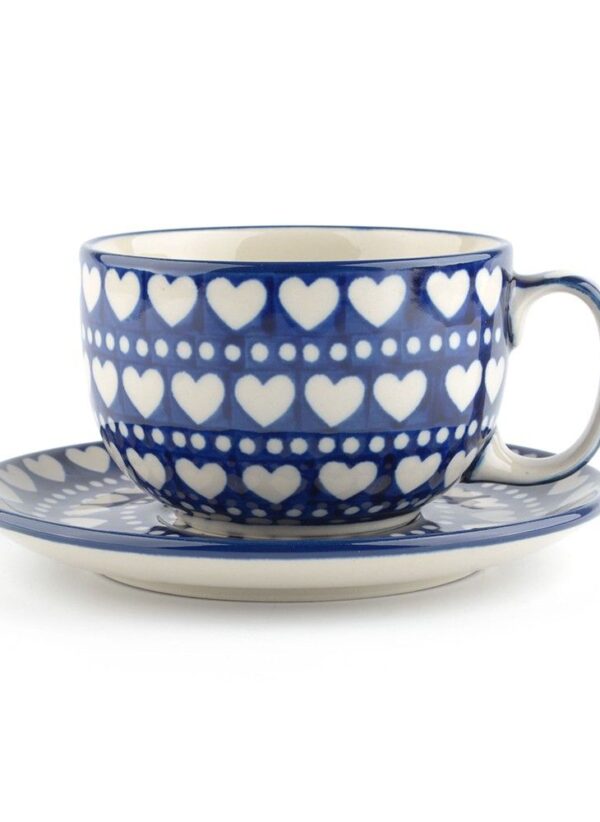 "Cup and saucer 400 ml -  Blue Valentine"