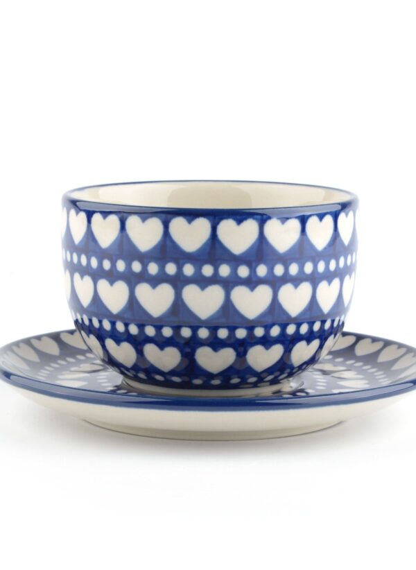 "Cup and saucer 400 ml -  Blue Valentine" - Image 2