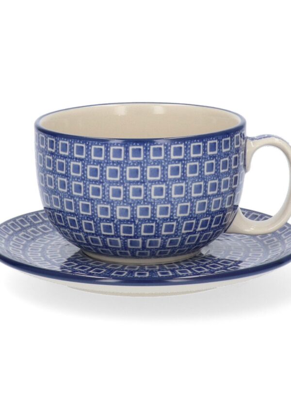 "Cup and saucer 400 ml -  Blue Diamond"