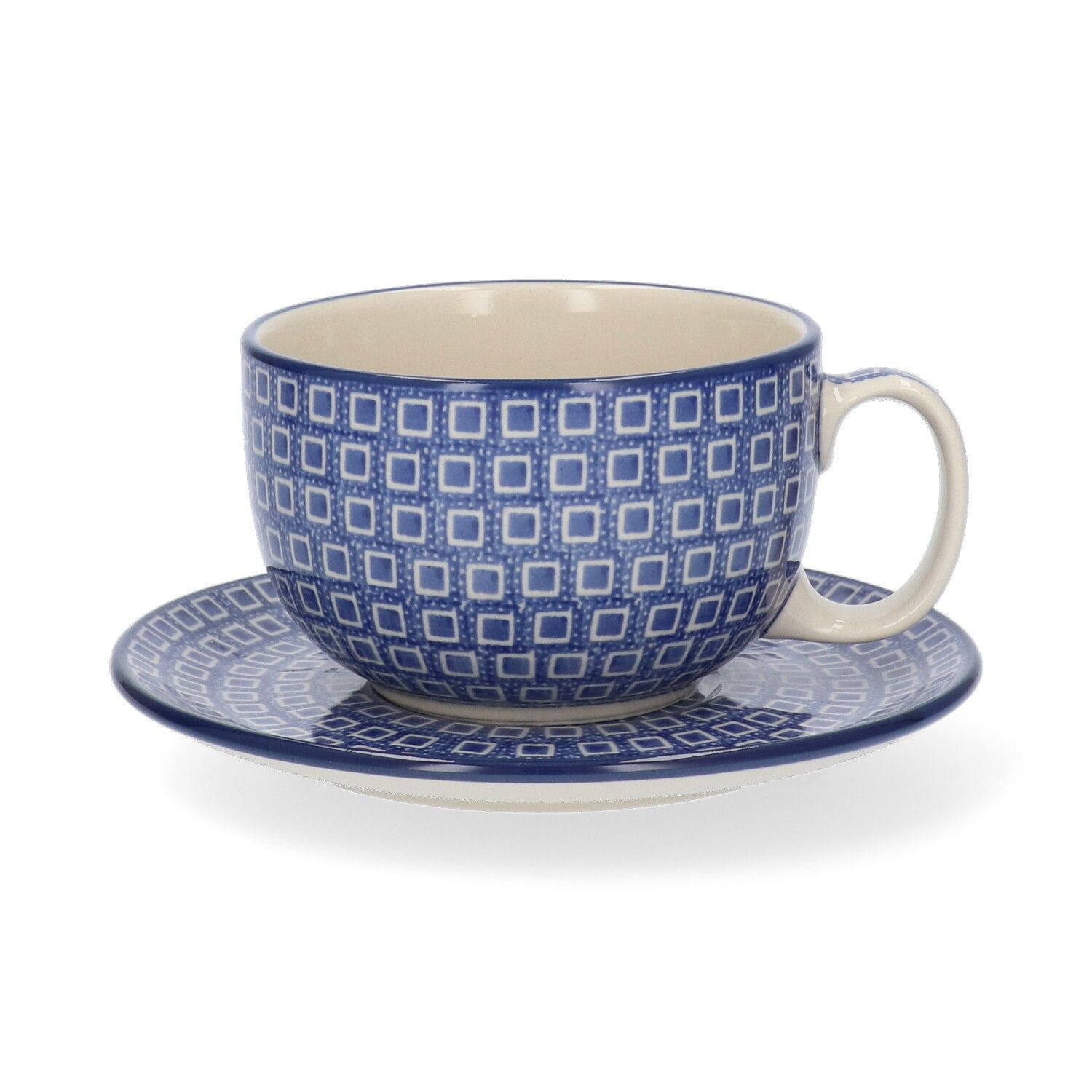 "Cup and saucer 400 ml -  Blue Diamond"