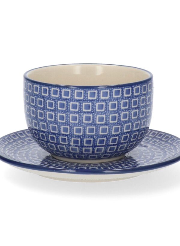 "Cup and saucer 400 ml -  Blue Diamond" - Image 2