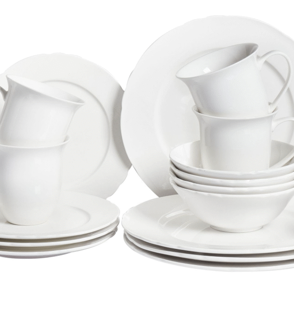 "16-piece tableware set ELDERBERRY  Porcelain White"