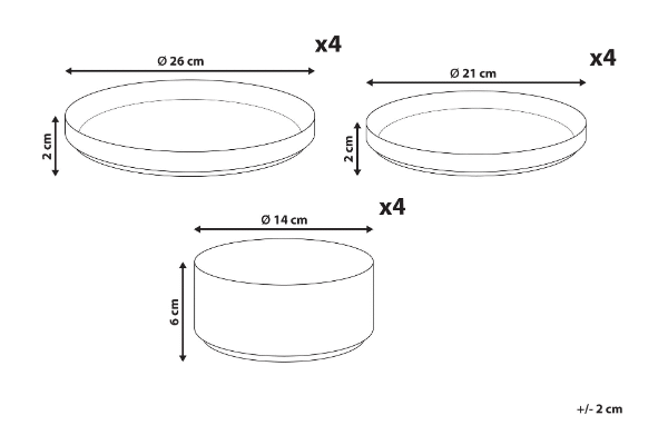 "12-piece dinnerware set SPIKENARD  Stoneware Off-white" - Image 3