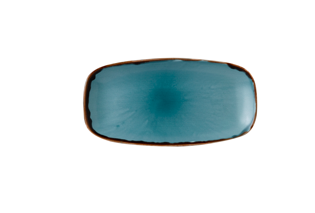 "Rectangular plate with rounded  corners, blue HVBLXO141"