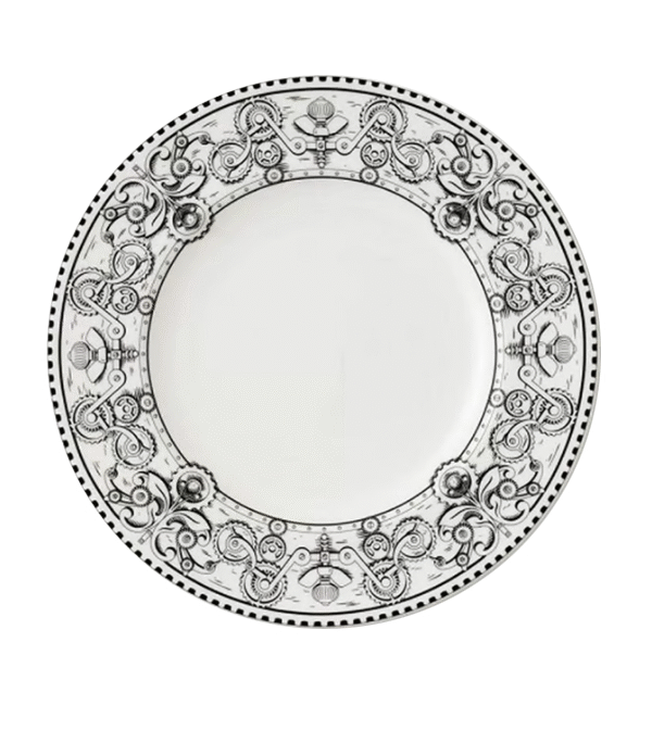 "Plate Steampunk White,  bone china 8114BC103"
