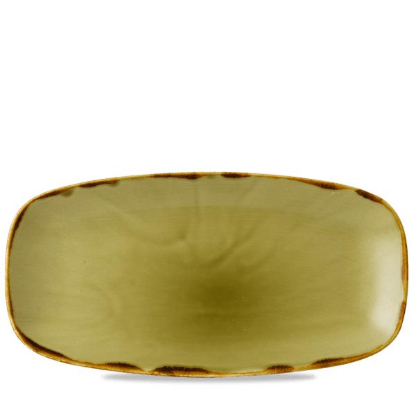 "Rectangular plate with rounded  corners, green HVGRXO141"