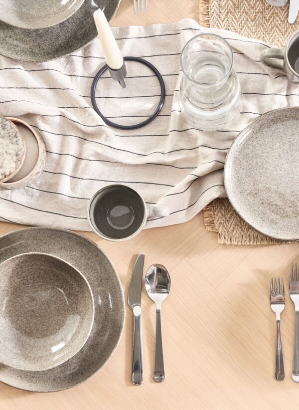 "16-piece dinnerware set  COSTMARY Stoneware Gray" - Image 4
