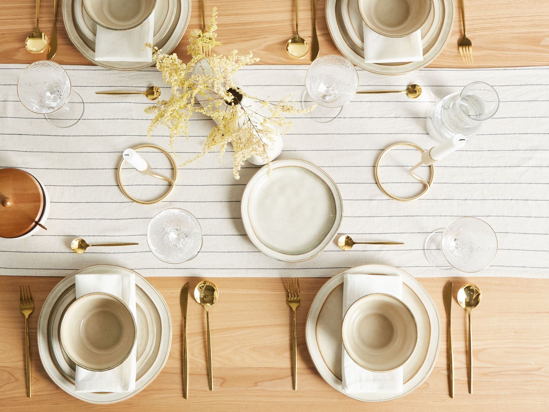 "12-delige serviesset CHIVES Steengoed Lichtbeige" - Image 2