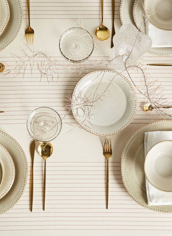 "12-piece tableware set CHERVIL  Stoneware Light Beige" - Image 4