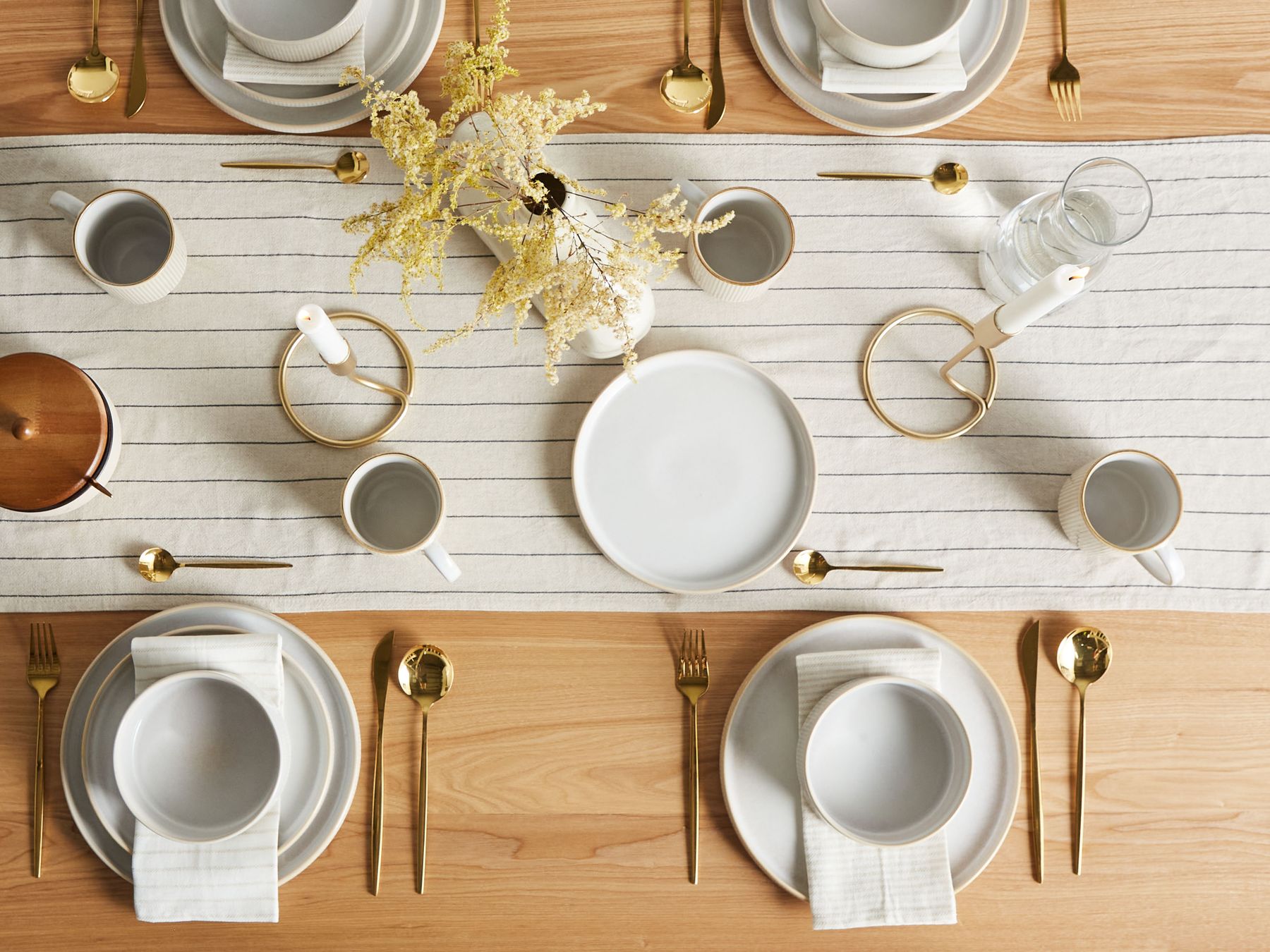 "12-piece dinnerware set SPIKENARD Stoneware Off-white" - Image 4