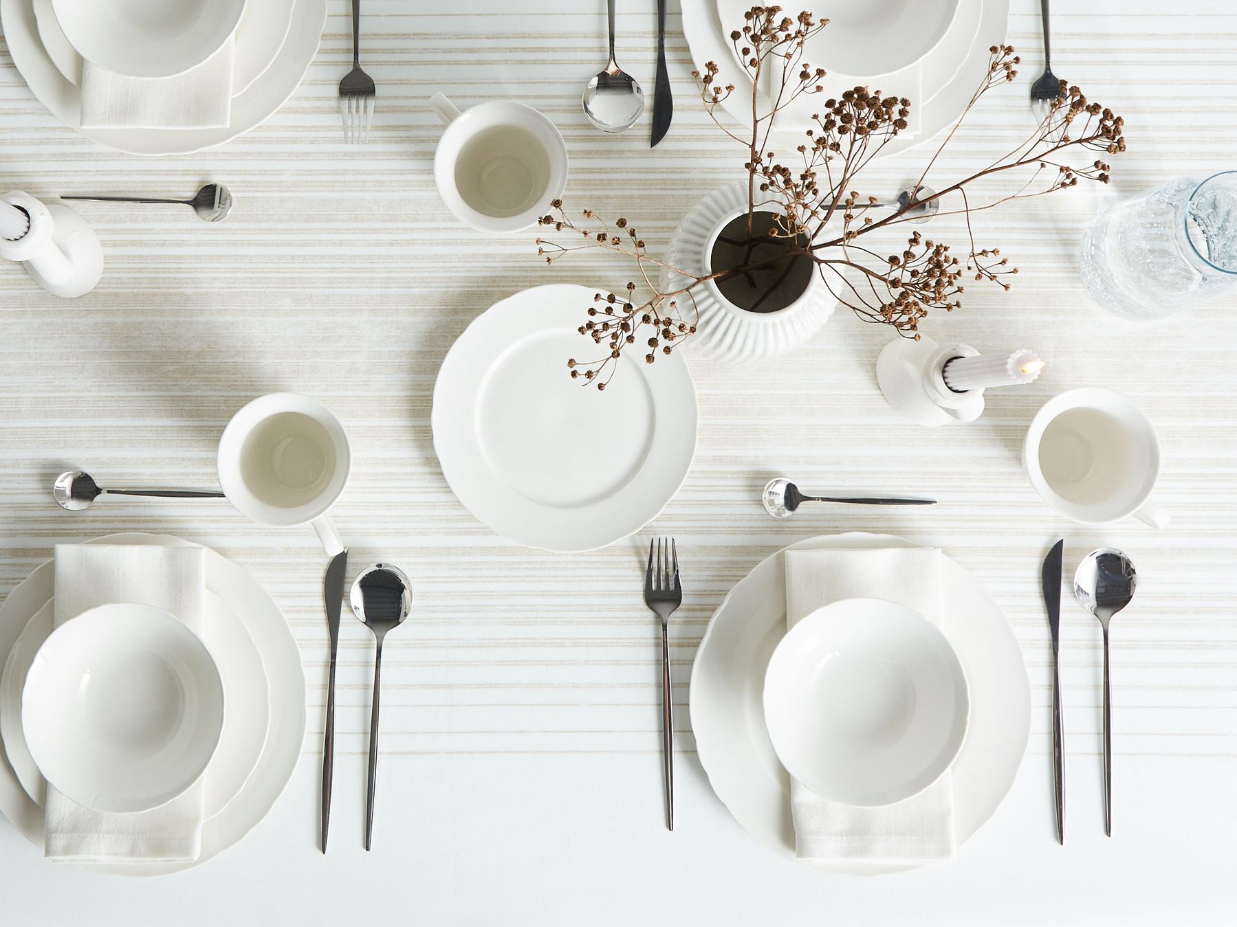 "16-piece tableware set ELDERBERRY Porcelain White" - Image 4