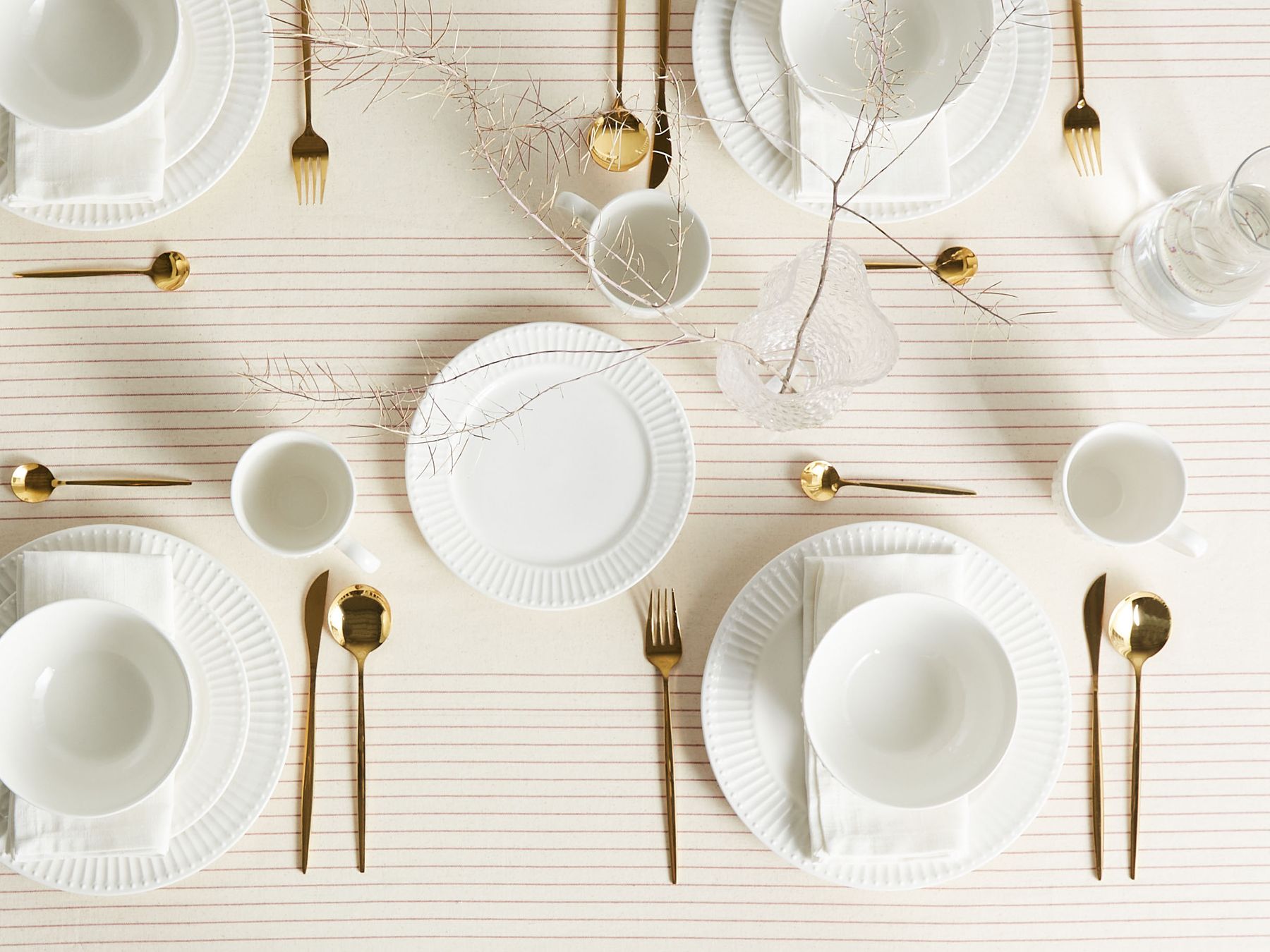 "16-piece dinnerware set COWSLIP Porcelain White" - Image 4