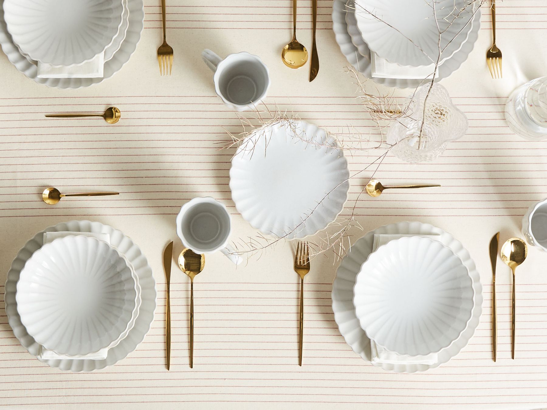 "16-delige serviesset NETTLE  Steengoed Gebroken wit" - Image 4